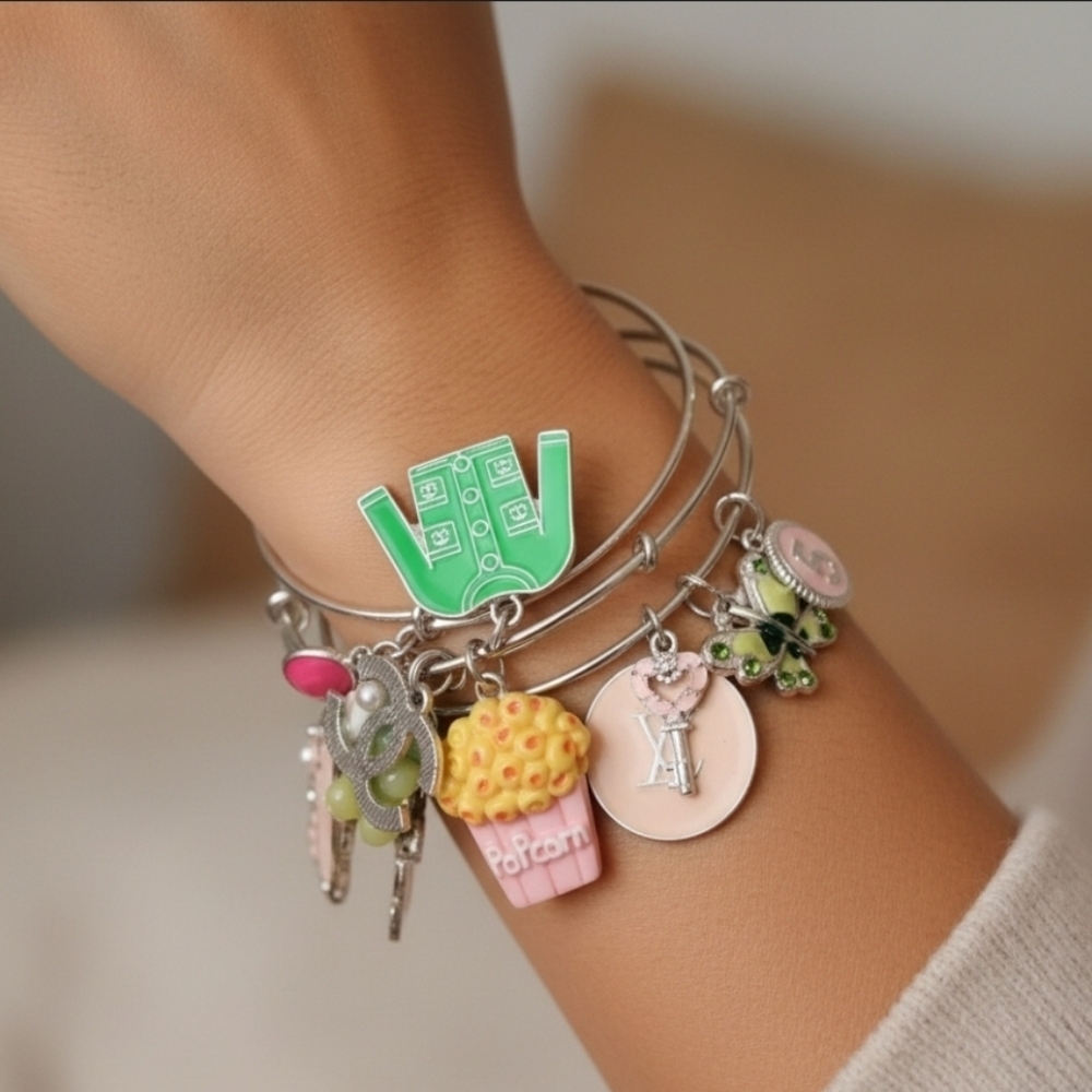 3pc Set Charm Bracelet